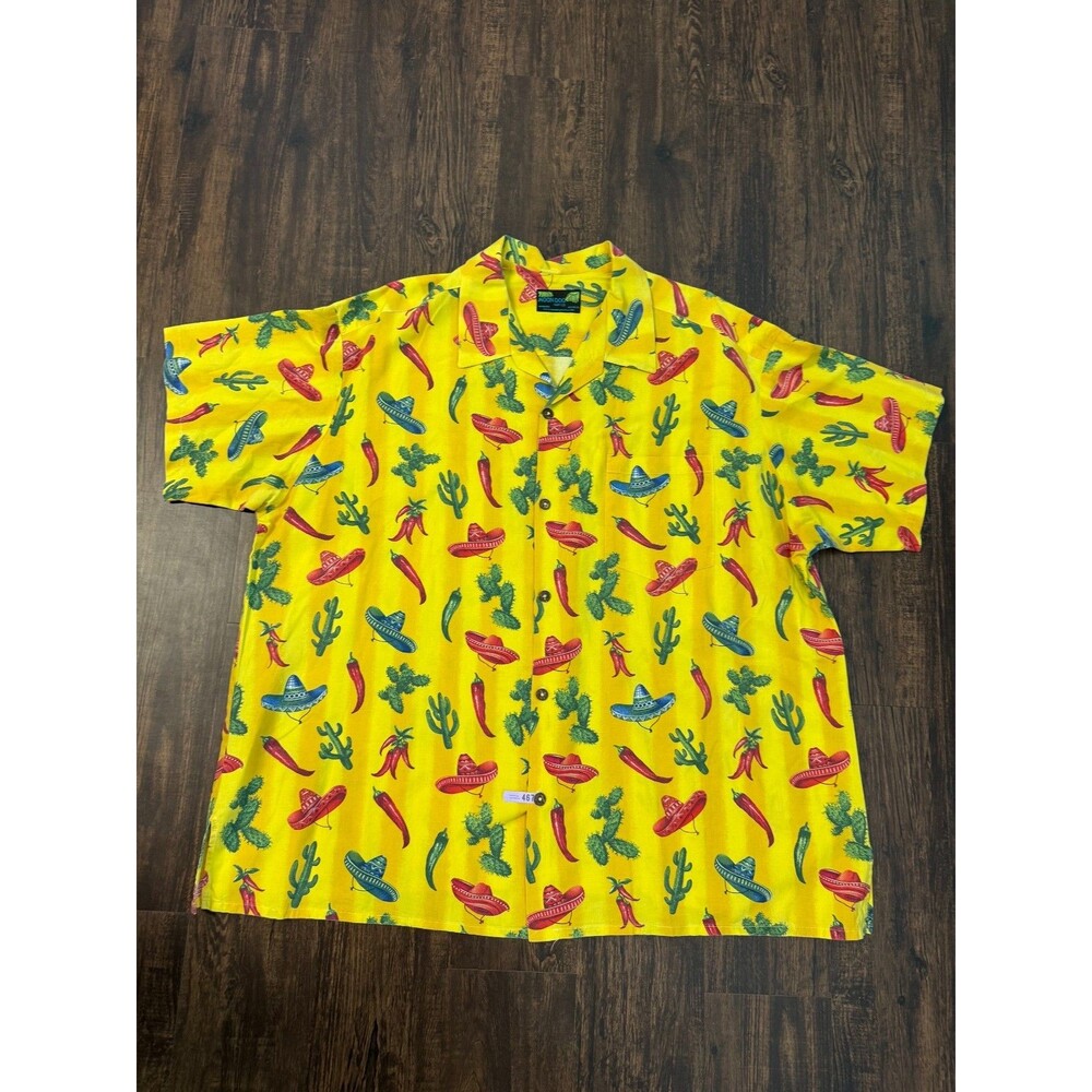 Moon Dog Shirt Co Men’s Shirt Sz 3XL Handmade Mexico Print Short Sleeve Austin